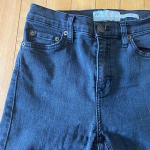Free People High Rise Skinny Jeans, Black, Sz 26